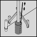 Set a post, Using Concrete Mix